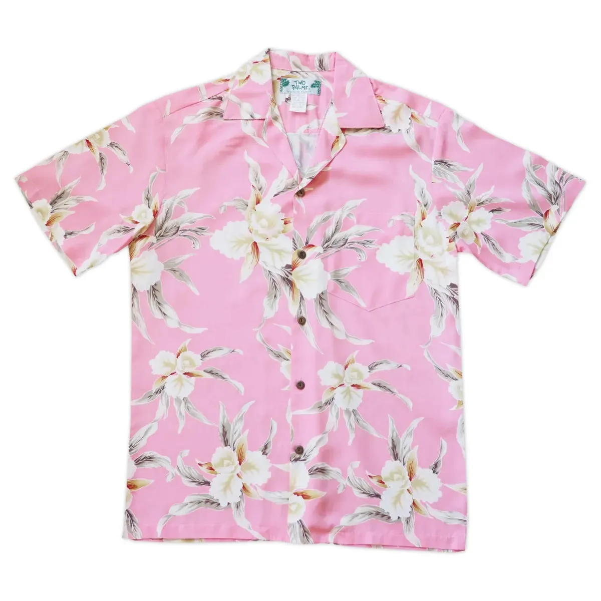 mele pink hawaiian rayon shirt