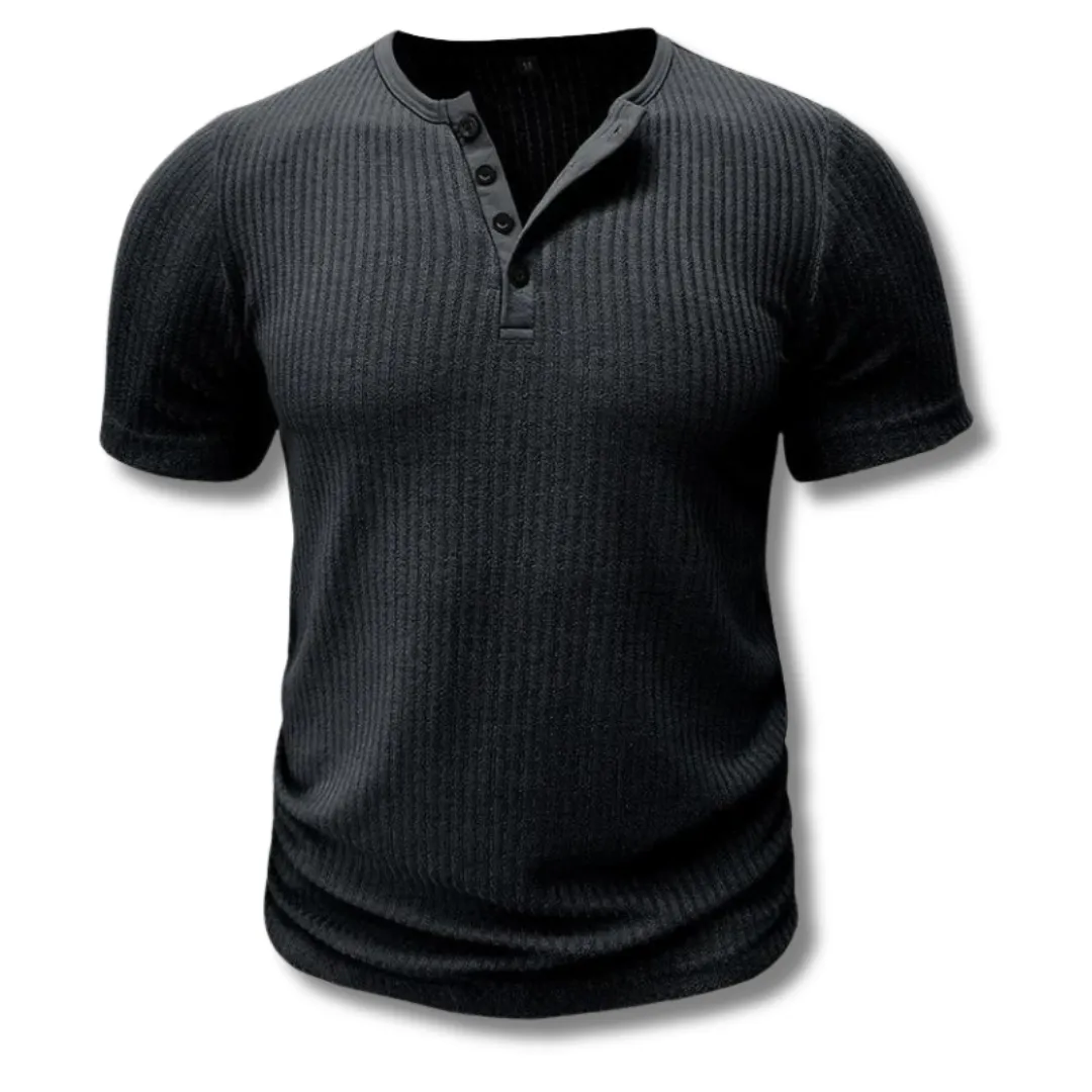 Men's Henley Shirt for Spring and Summer Fashion