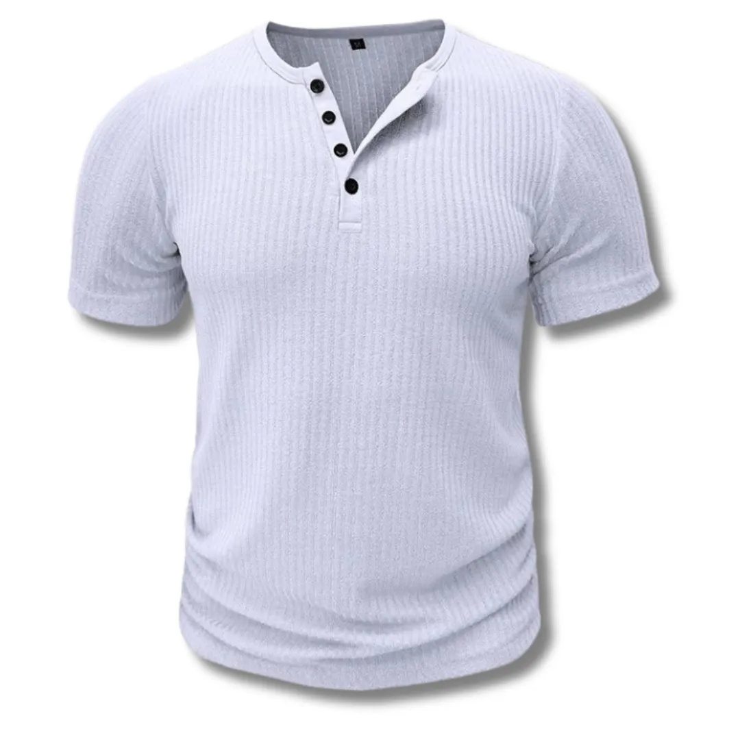 Men's Henley Shirt for Spring and Summer Fashion