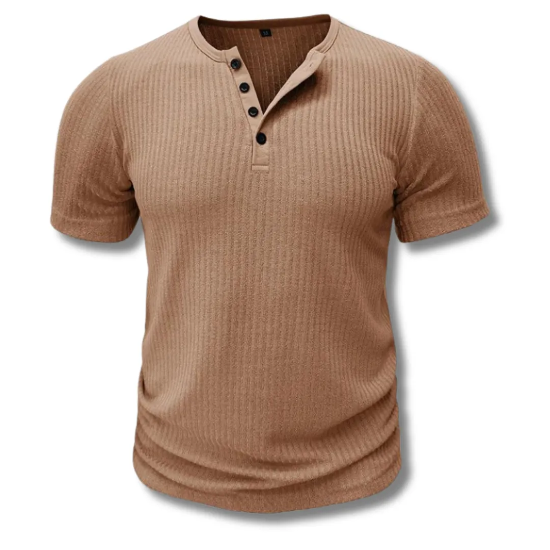 Men's Henley Shirt for Spring and Summer Fashion