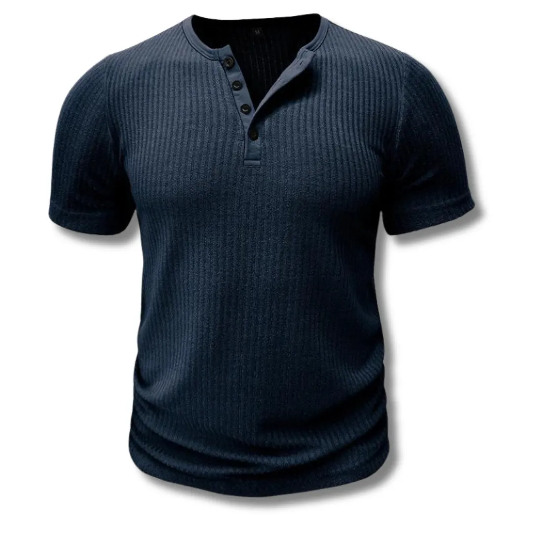 Men's Henley Shirt for Spring and Summer Fashion