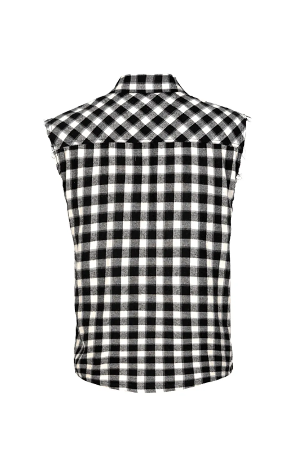 Men's Sleeveless Flannel Shirt,Plaid Vest