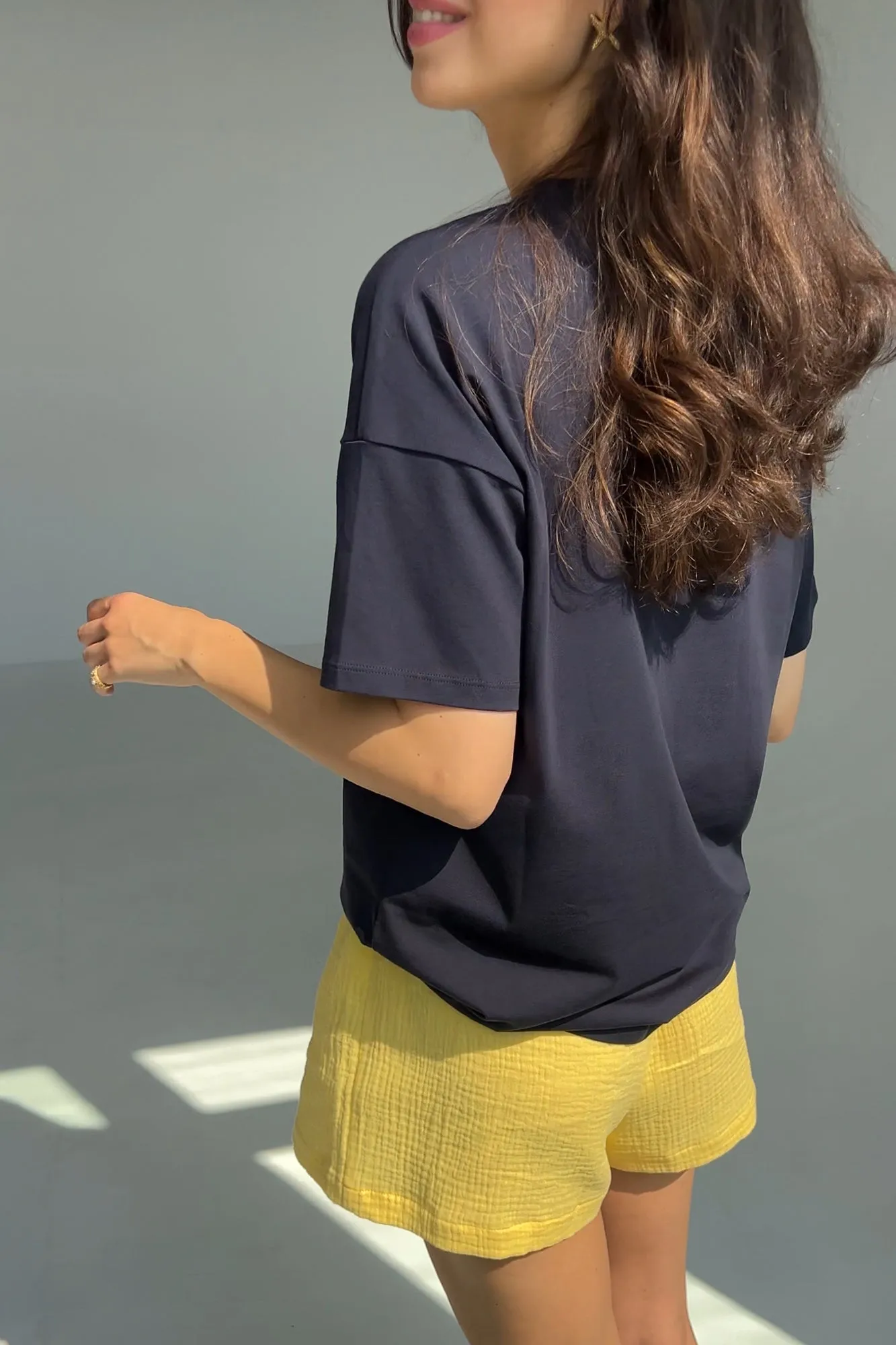 Muslin shorts / 09 / 08 / lemon yellow
