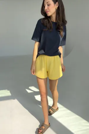 Muslin shorts / 09 / 08 / lemon yellow
