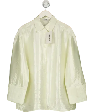 NA-KD Cream Oversized Rayon Shirt UK 6