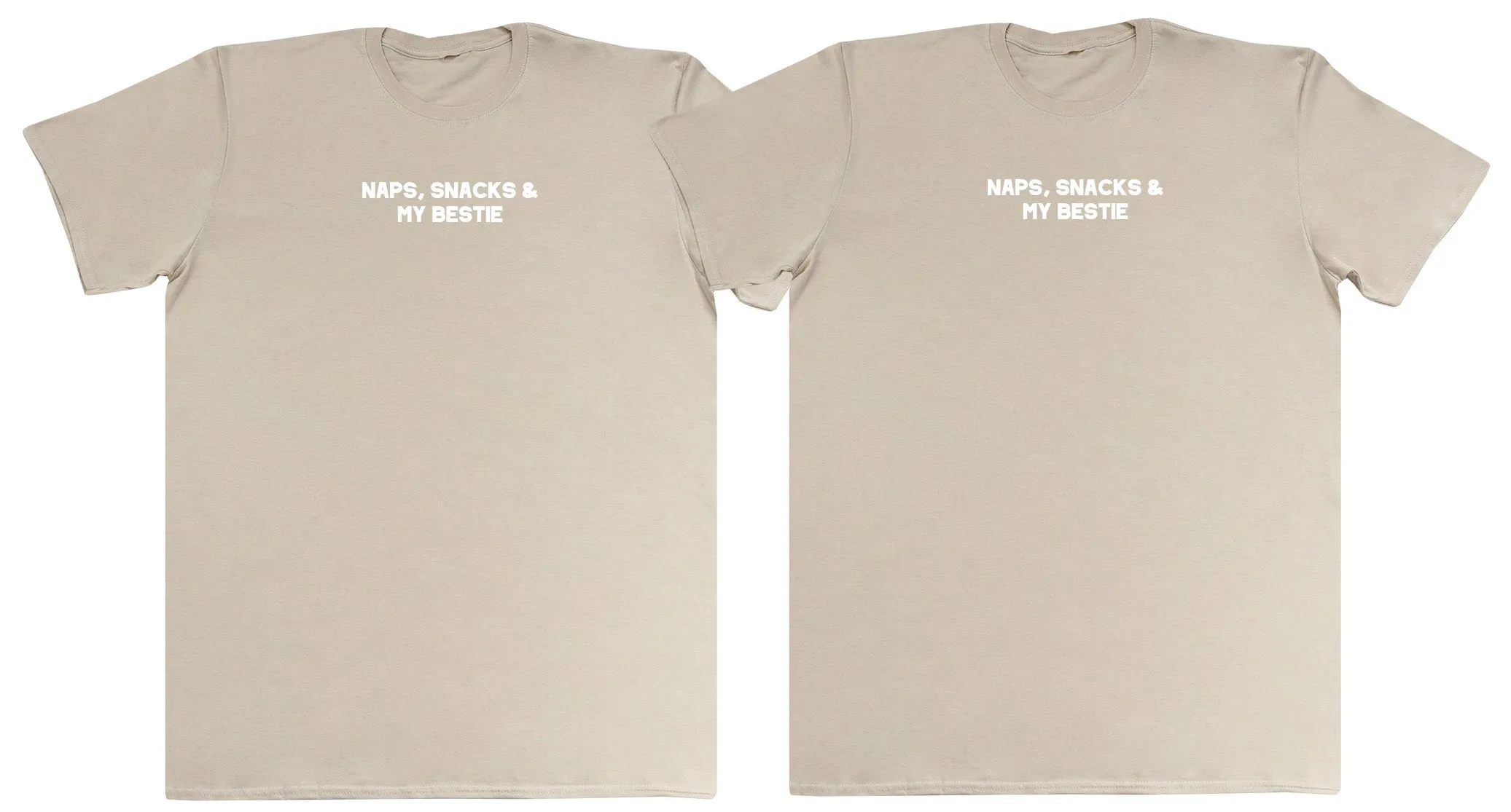 Naps, Snacks & Bestie Matching Set - New Style Huge Comfy T-Shirts