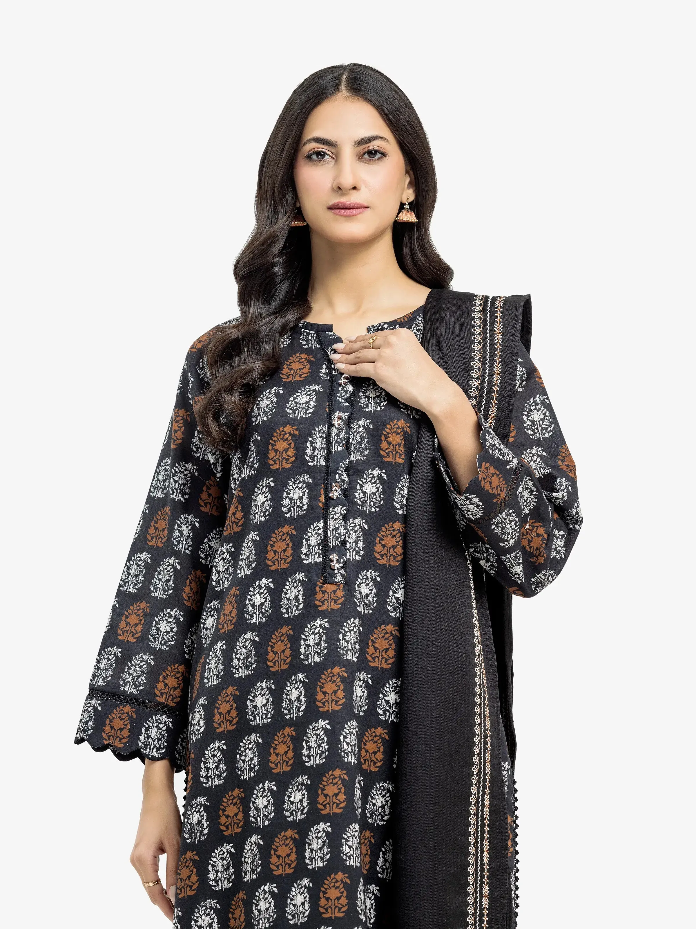 Pret 3Pc Printed Khaddar Suit - EWTKP24-81534-3P