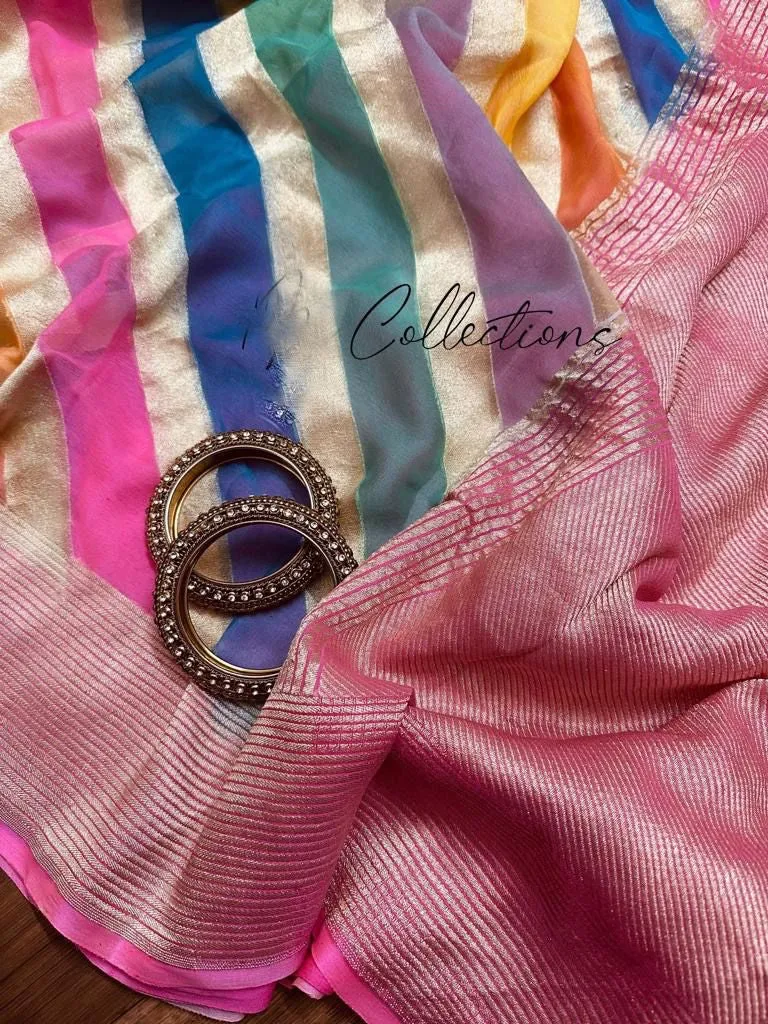 Rangkat handwoven khaddi gorgette saree