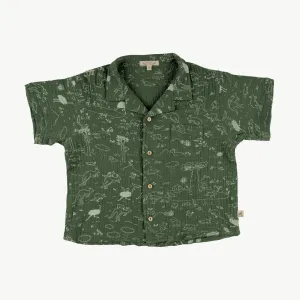 Red Caribou Children's Short Sleeve Aloha Shirt