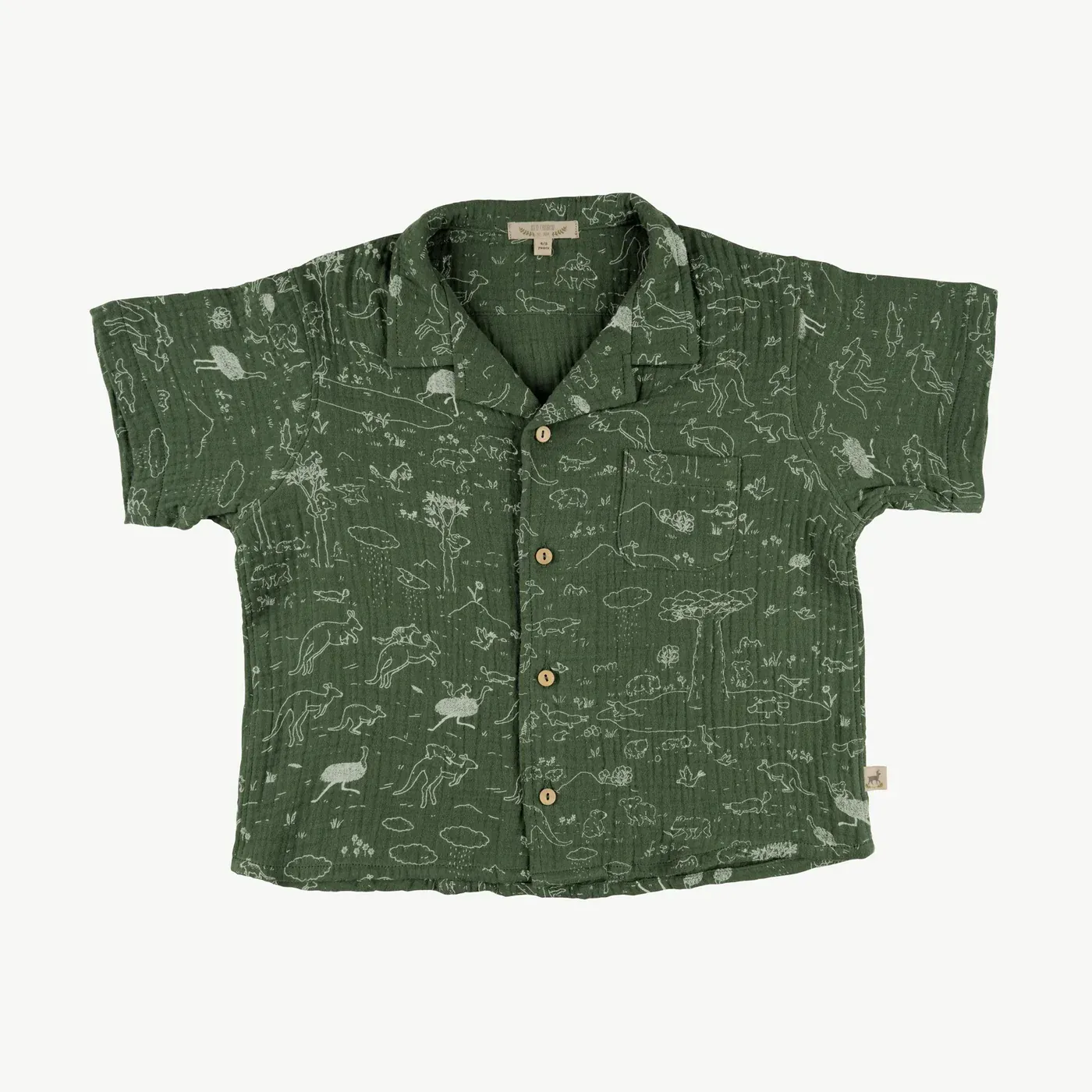 Red Caribou Children's Short Sleeve Aloha Shirt