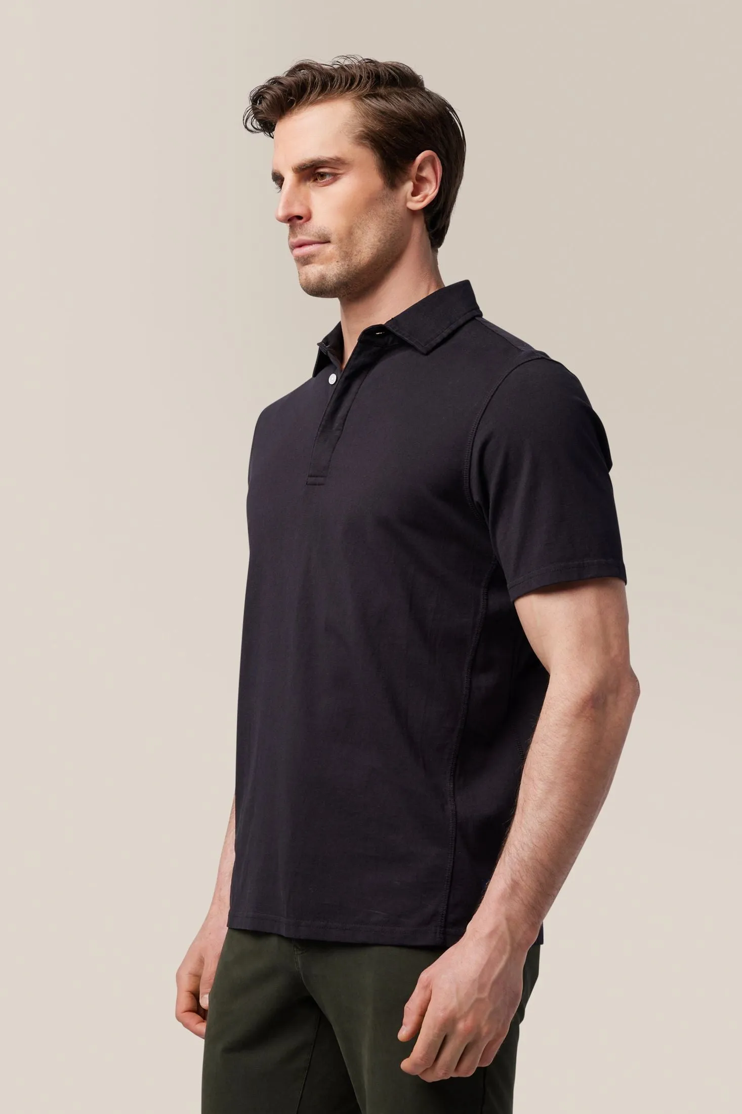 Rugby Shirt | Textured Cotton Jersey