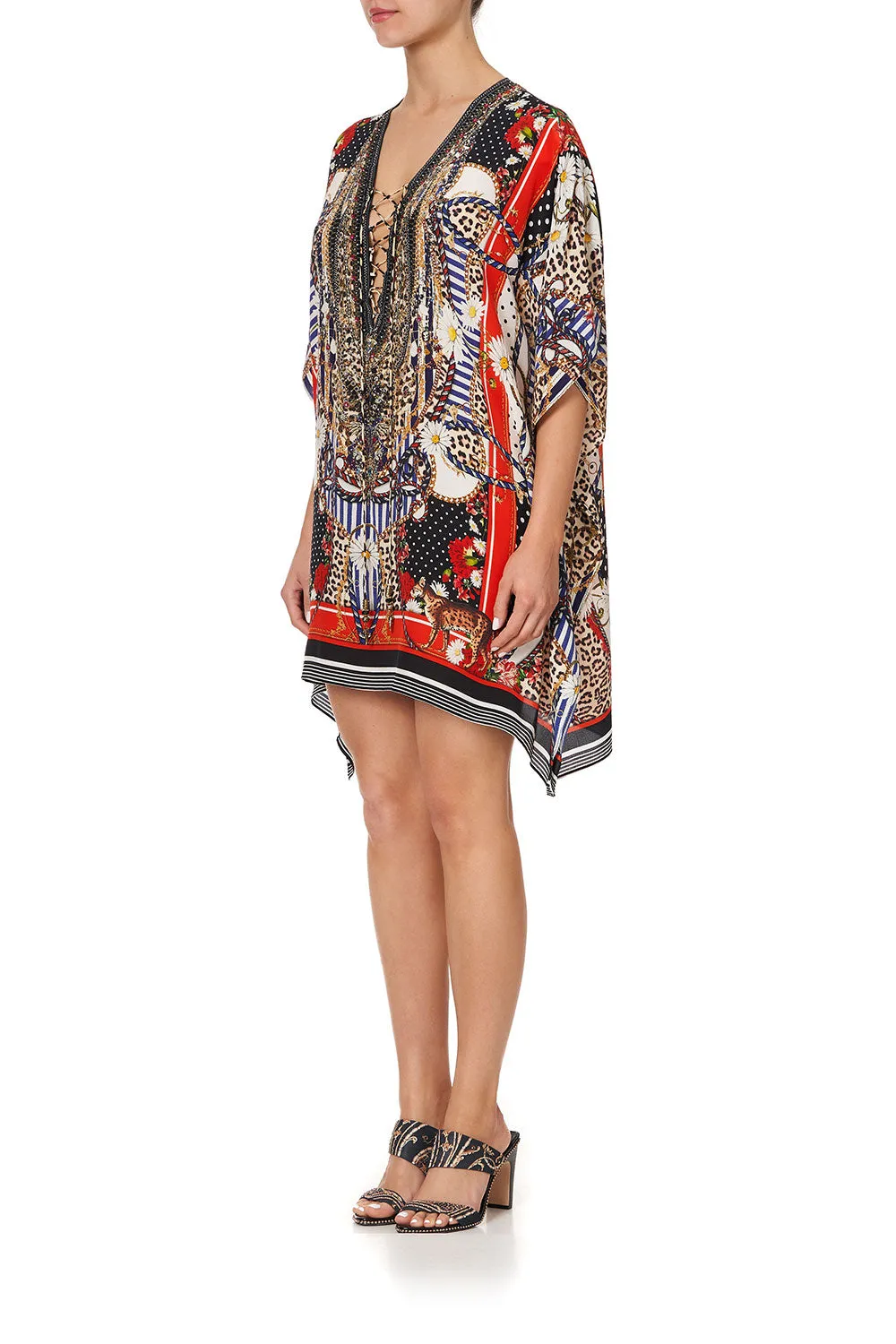SHORT LACE UP KAFTAN DEAR BRIGITTE