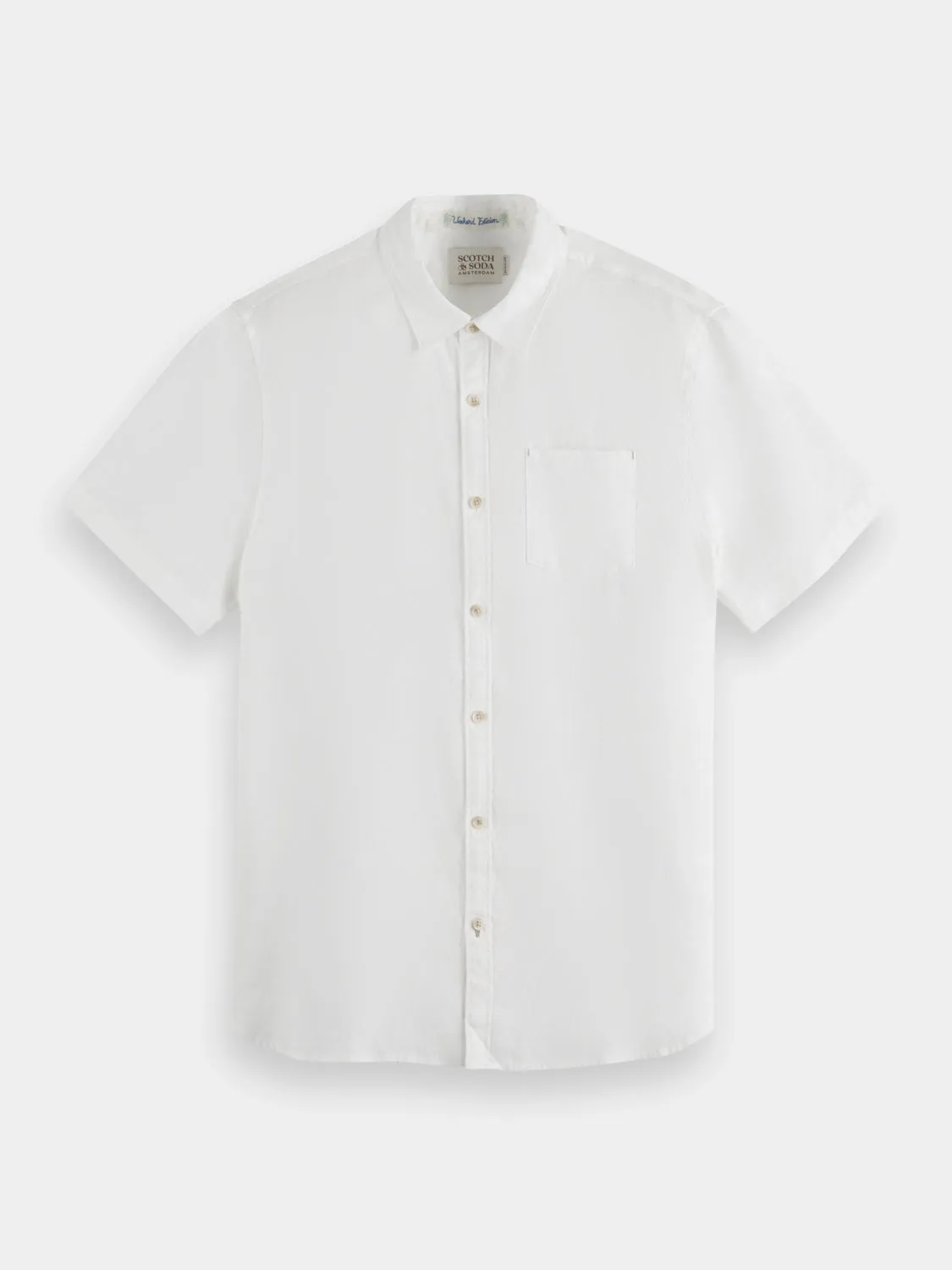 Short sleeved linen shirt