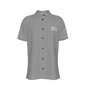 Sixty Eight 93 Logo White Grey Men's Button Up Shirt
