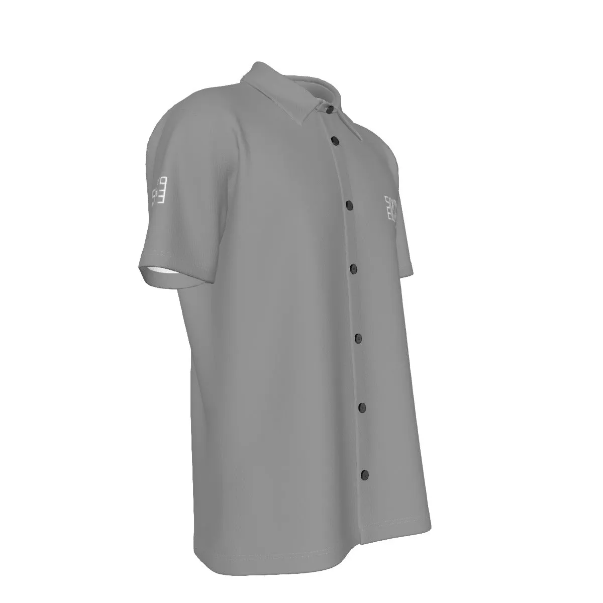 Sixty Eight 93 Logo White Grey Men's Button Up Shirt