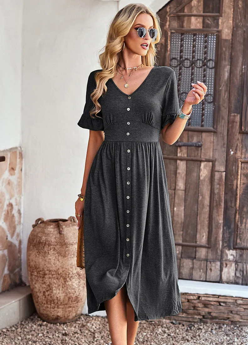 TastyHottie - Trendy Button Up Slip Dress