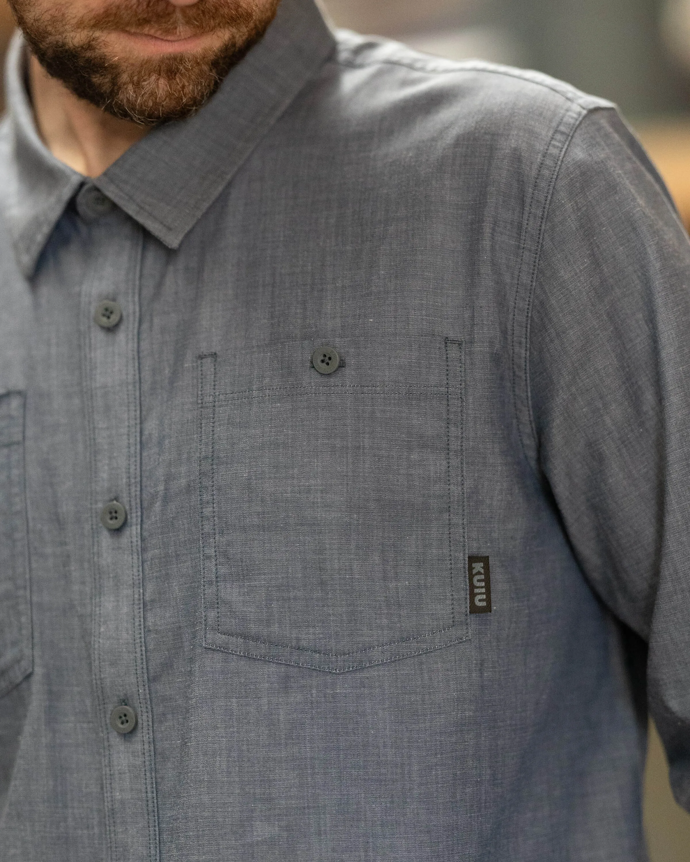 Terrace LS Shirt | Storm Chambray