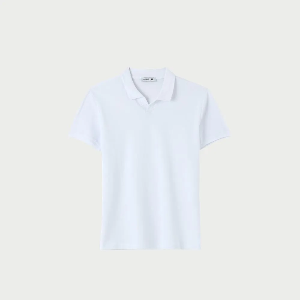 Textured Fabric Derby Polo Shirt