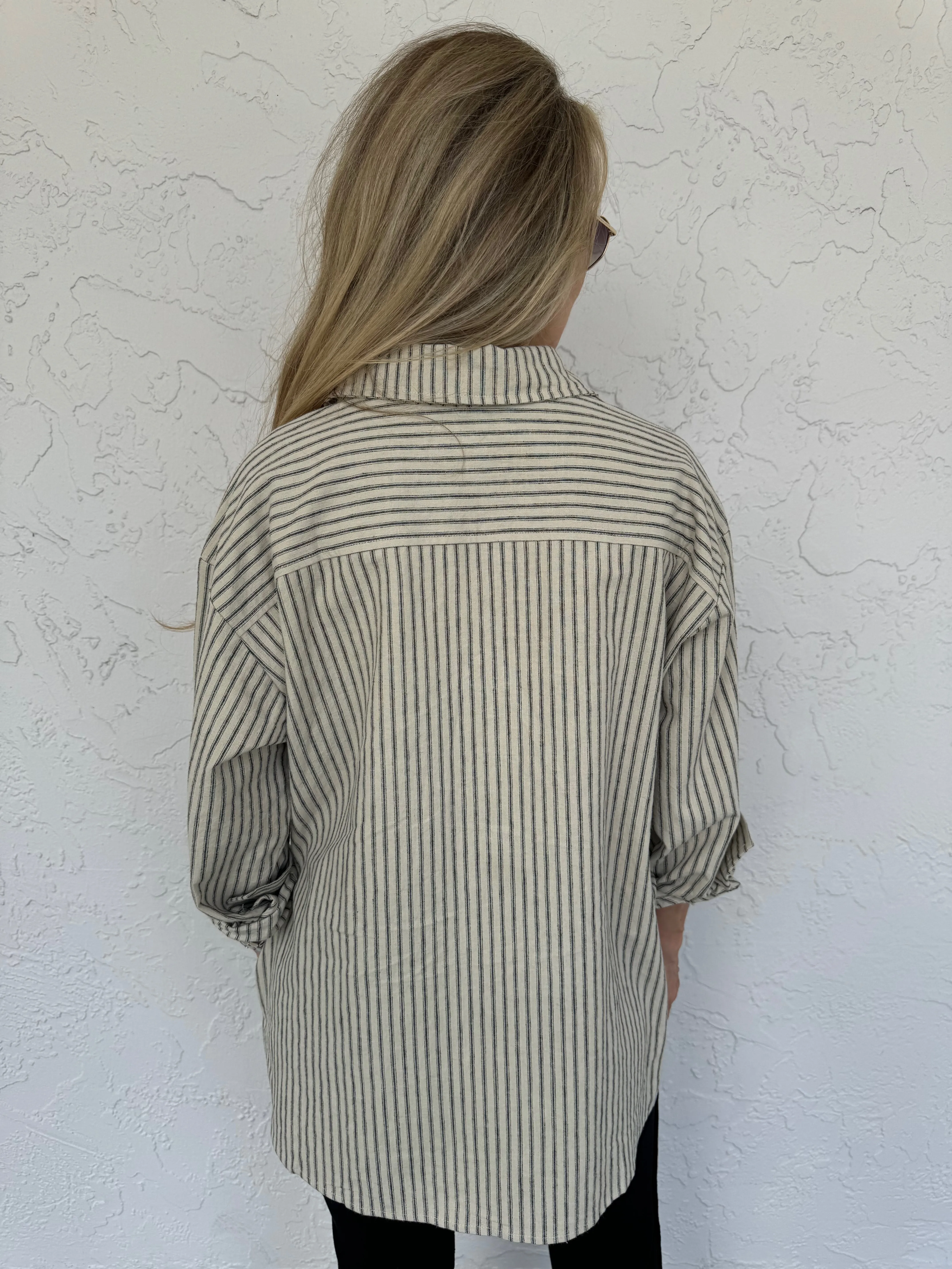 The Linen Stripe Relaxed Shirt