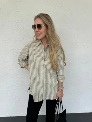The Linen Stripe Relaxed Shirt