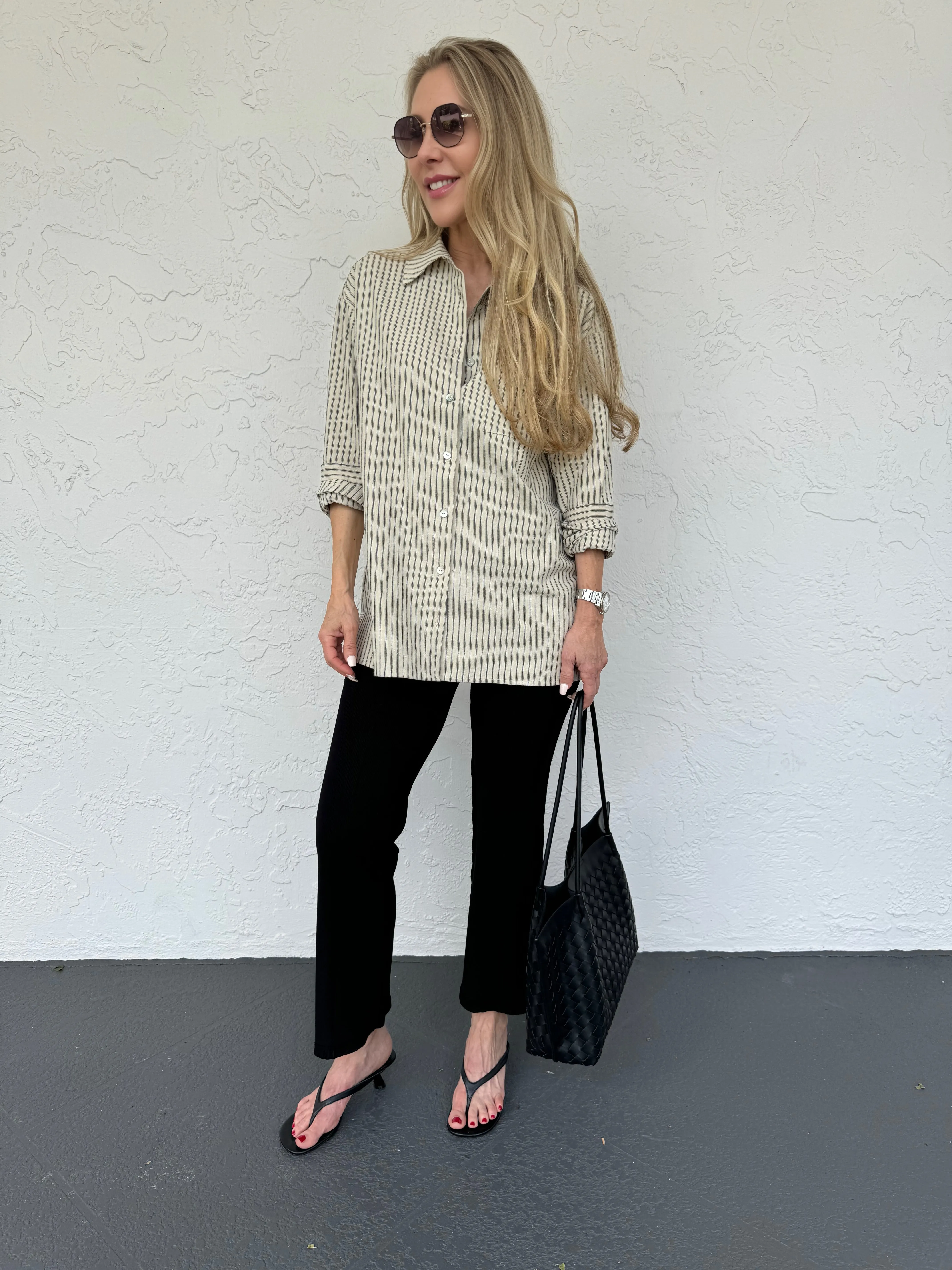 The Linen Stripe Relaxed Shirt