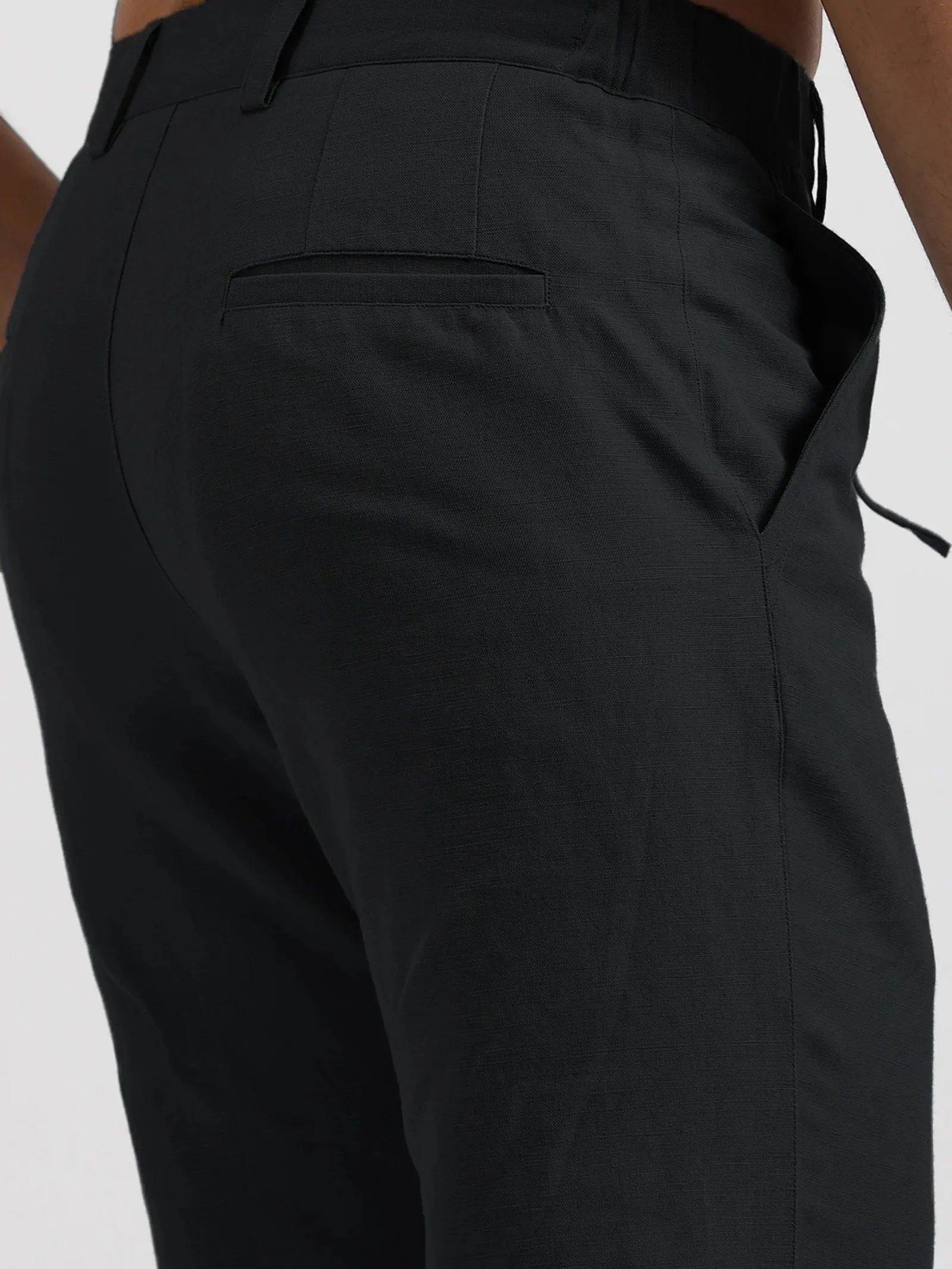 Theo - Linen Travel Pants - Black
