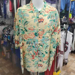 Vintage '01 SUPER BOWL XXXV NFL Rayon Hawaiian Shirt XXXL