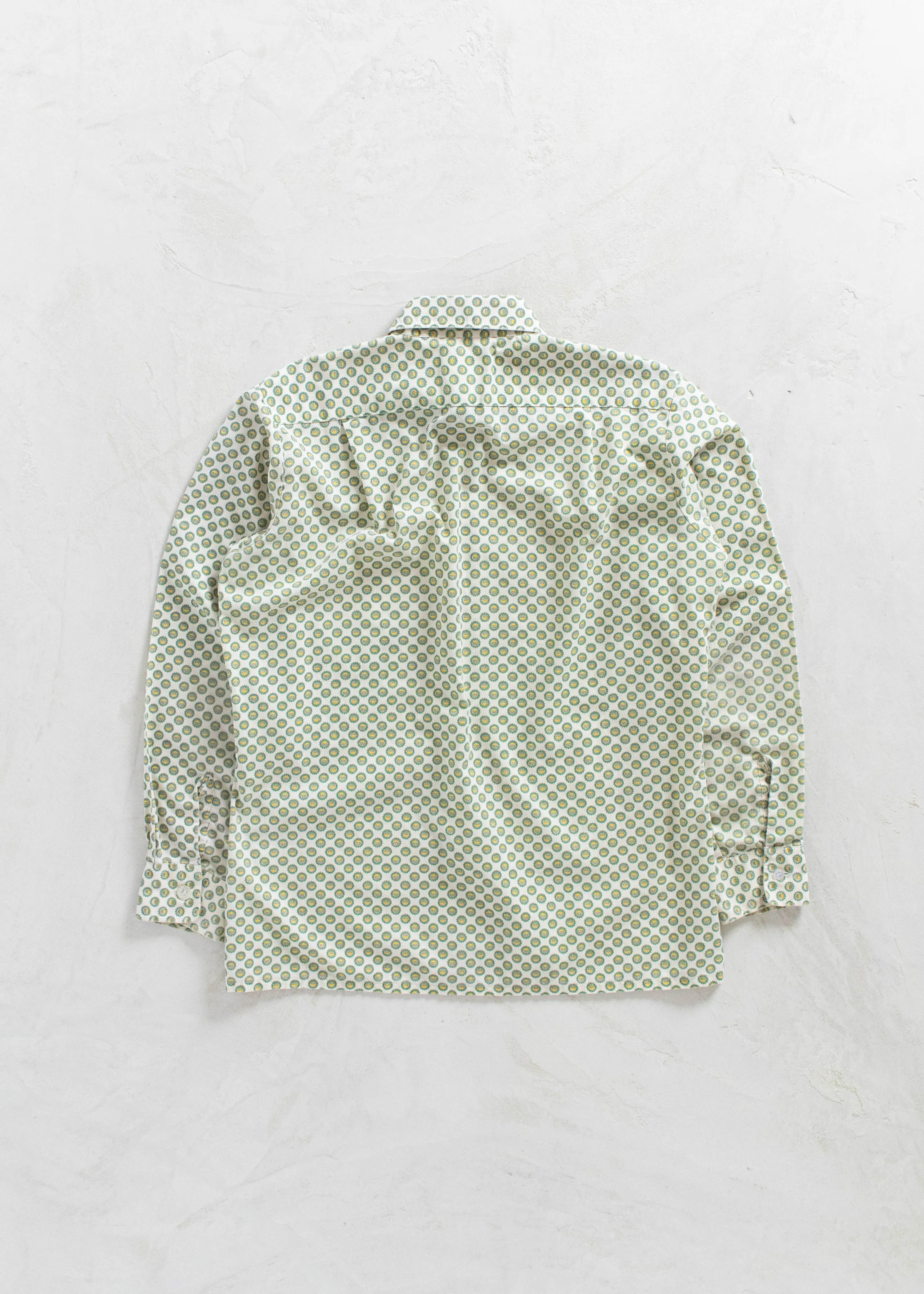 Vintage 1970s Long Sleeve Patterned Button Up Shirt Size S/M