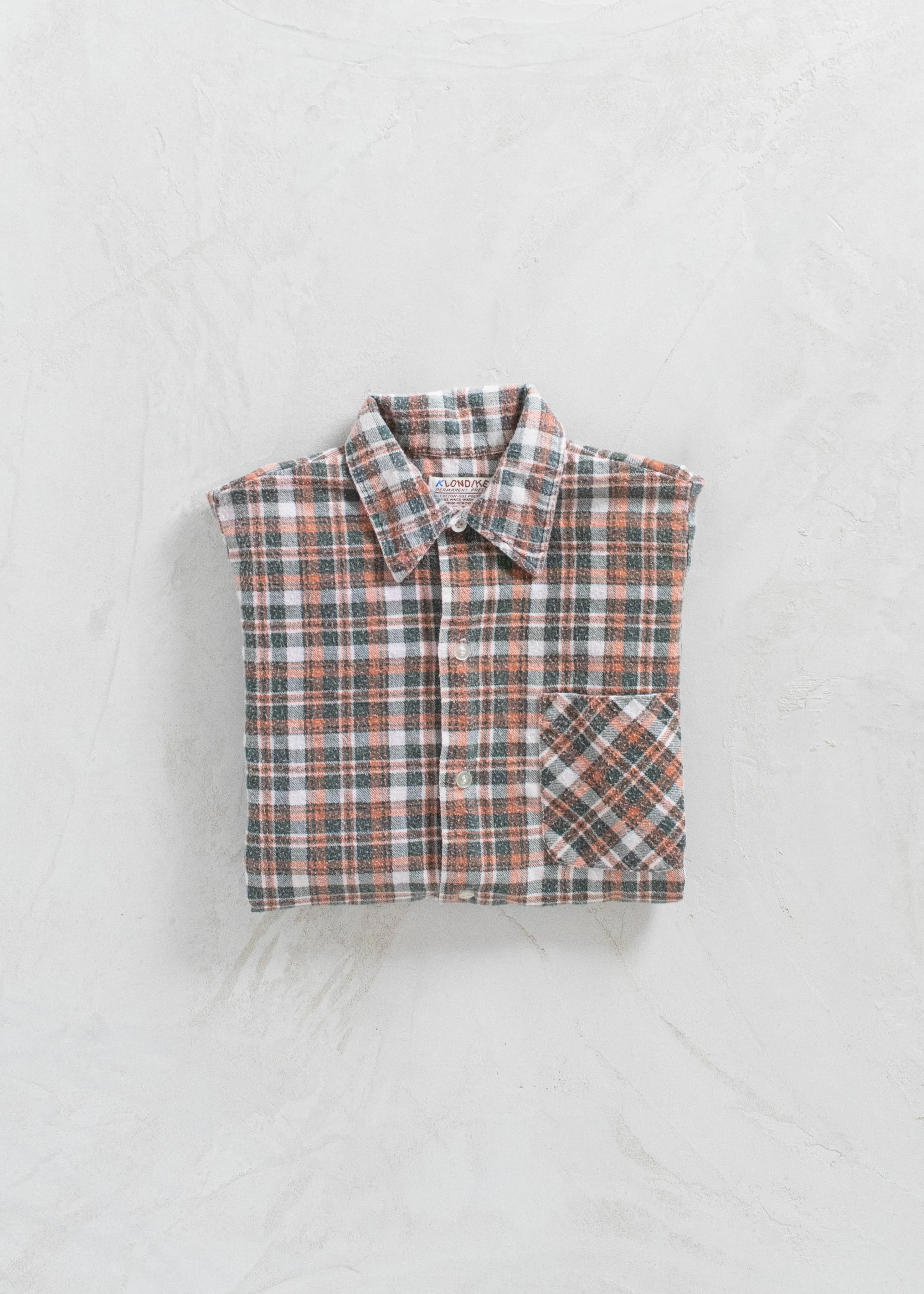 Vintage 1980s Klondike Cotton Flannel Button Up Shirt Size 3XS/2XS