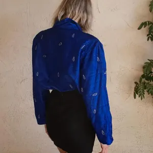Vintage 90’s Embroidered Silk Blouse by Chico’s