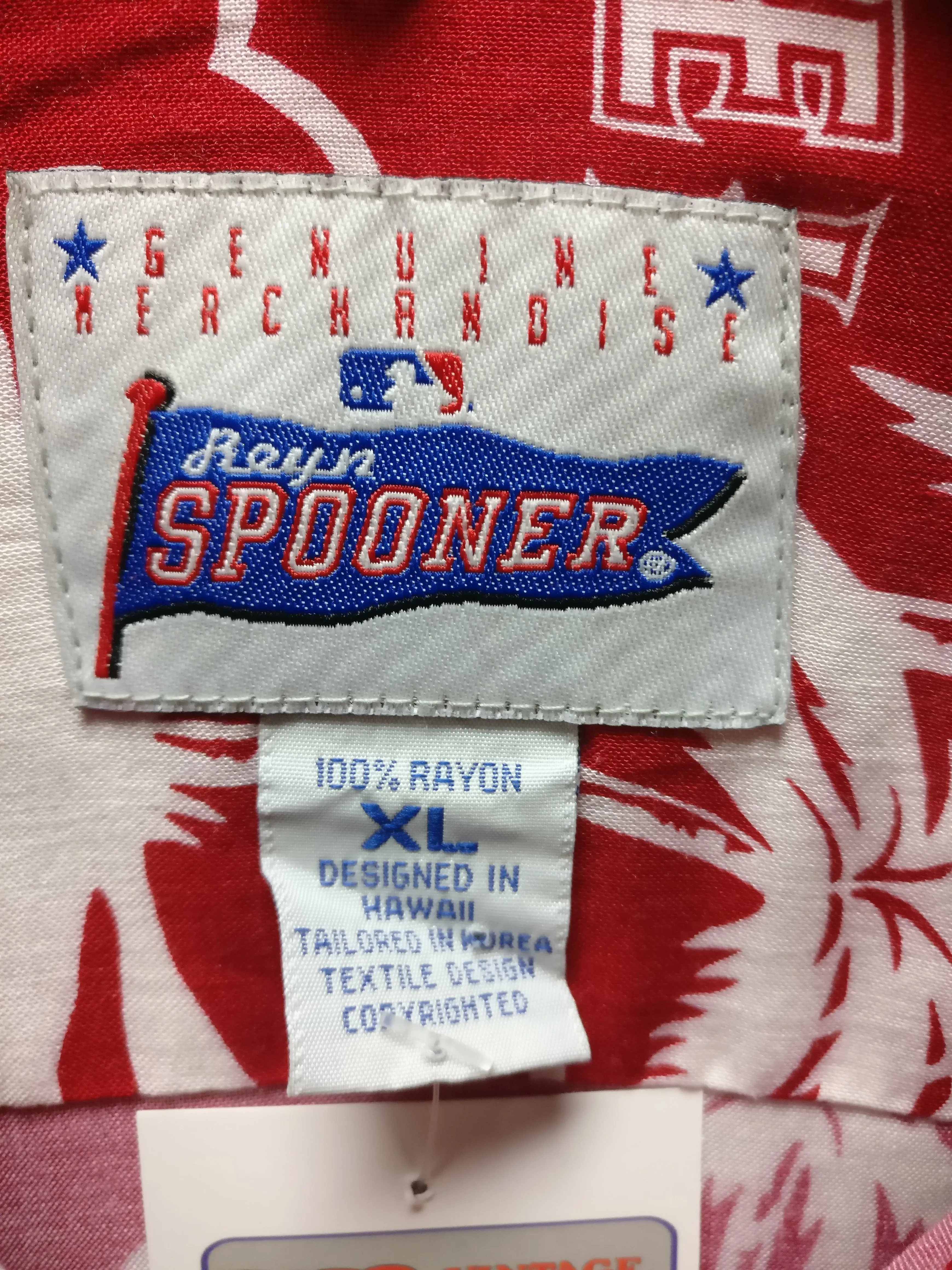 Vintage ANAHEIM ANGELS MLB Reyn Spooner Rayon Hawaiian Shirt XL