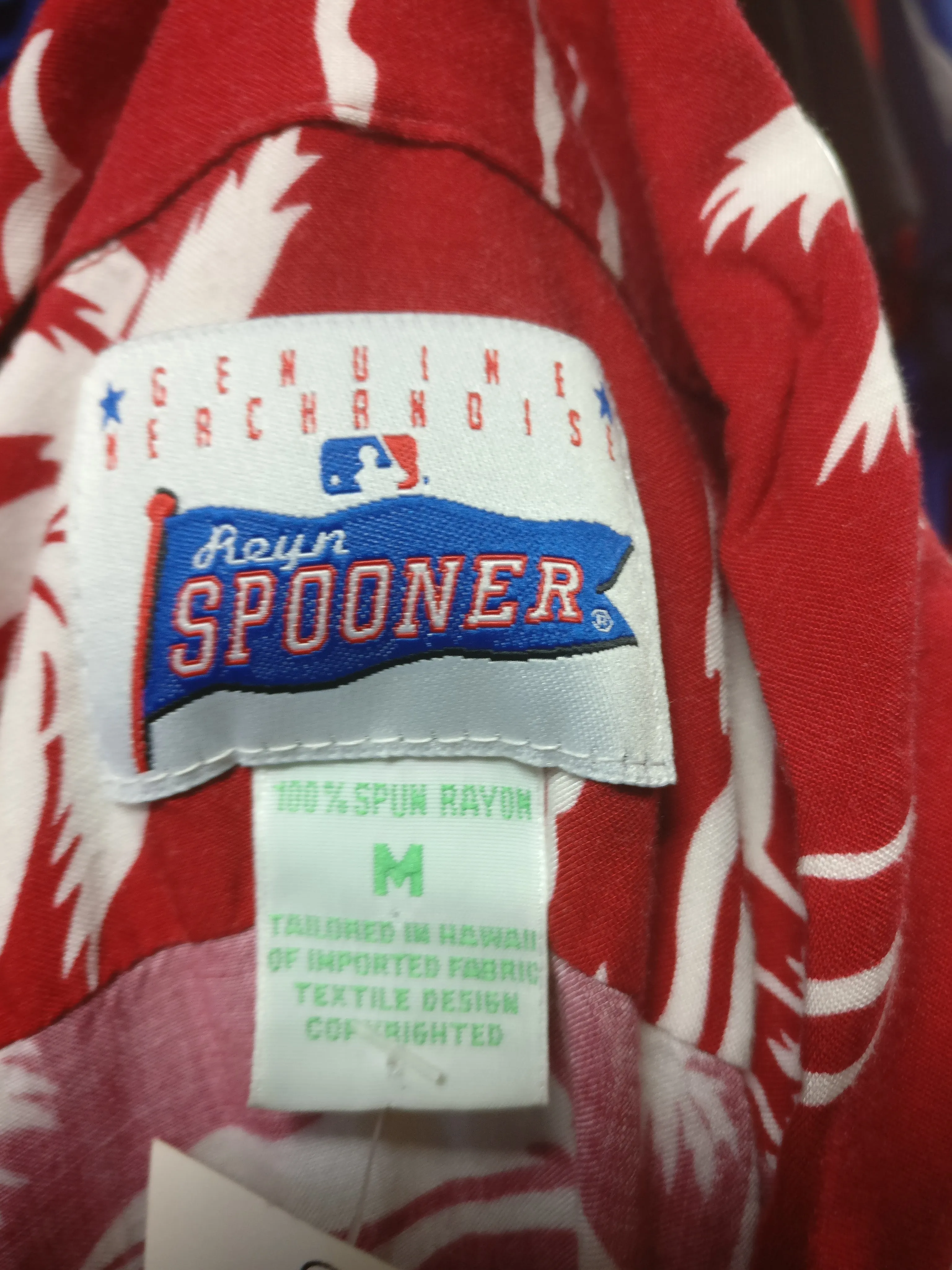 Vintage ANAHEIM ANGELS MLB Reyn Spooner Rayon Hawaiian Shirt YM