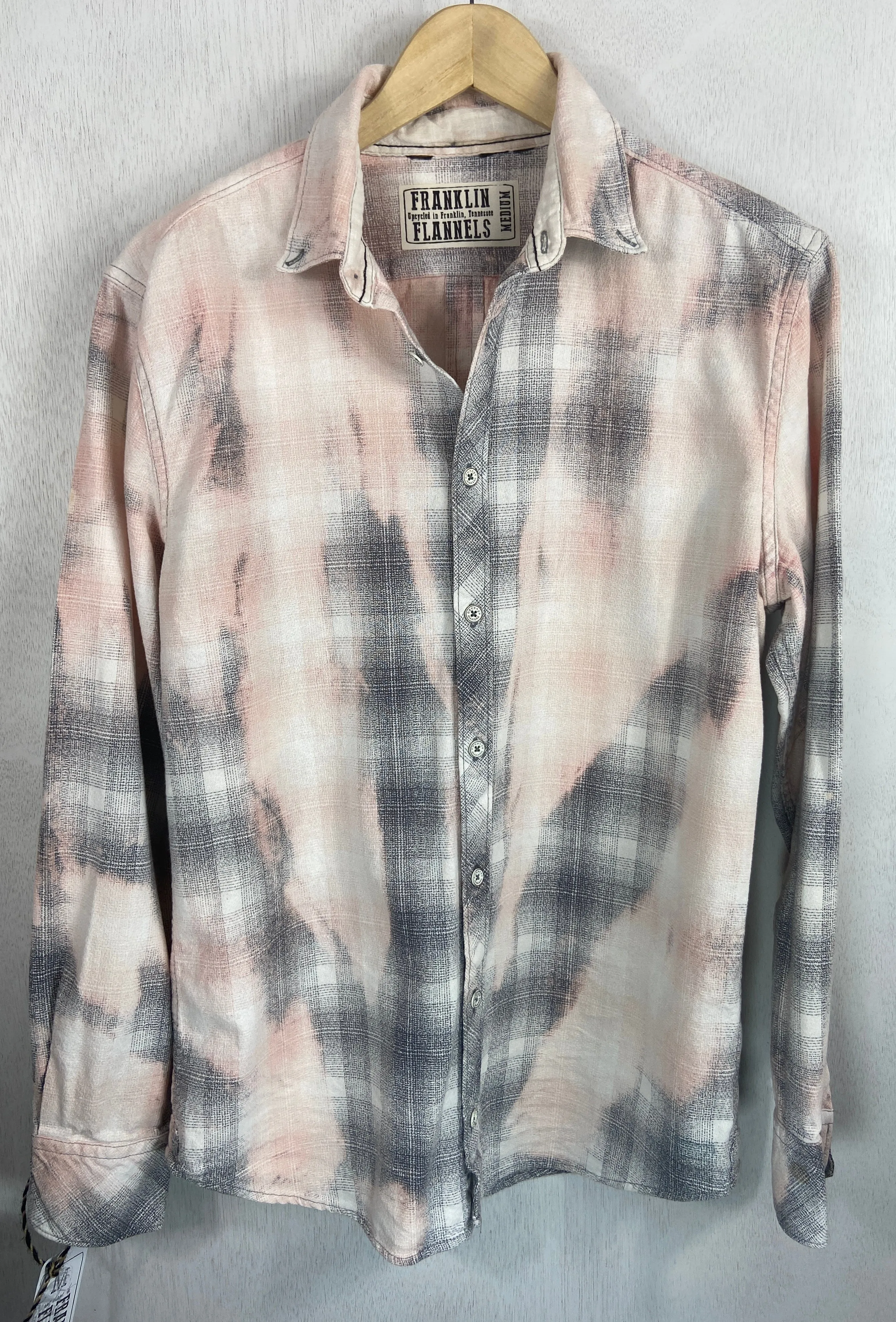Vintage Grey, Pink and White Lightweight Cotton Size Medium