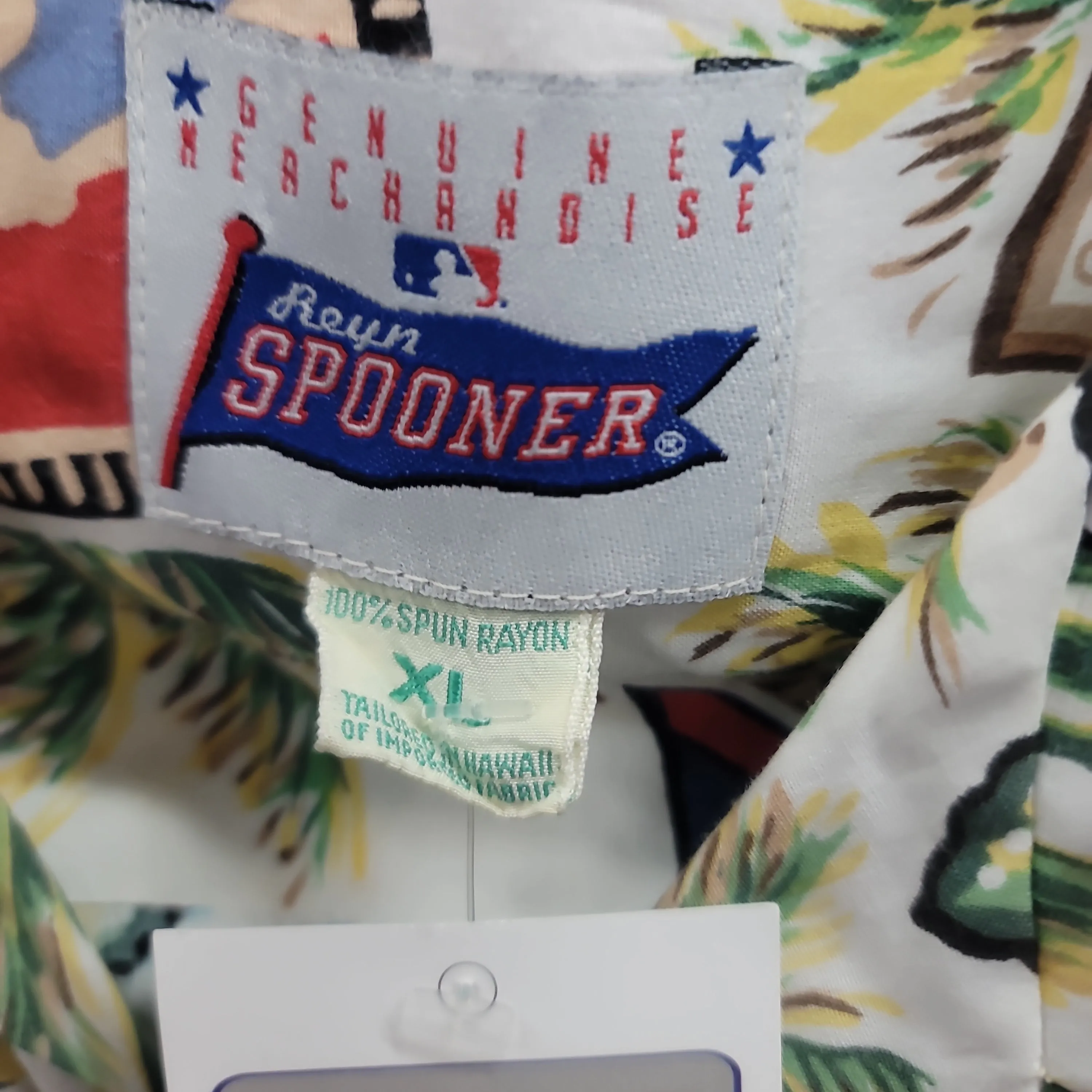 Vintage LOS ANGELES DODGERS MLB Reyn Spooner Rayon Hawaiian Shirt XL