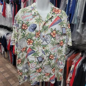 Vintage LOS ANGELES DODGERS MLB Reyn Spooner Rayon Hawaiian Shirt XL