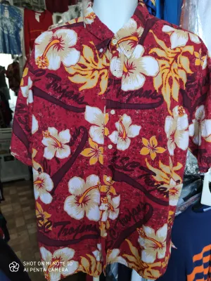 Vintage USC TROJANS NCAA SC Team Trojan Cotton Hawaiian Shirt 2XL