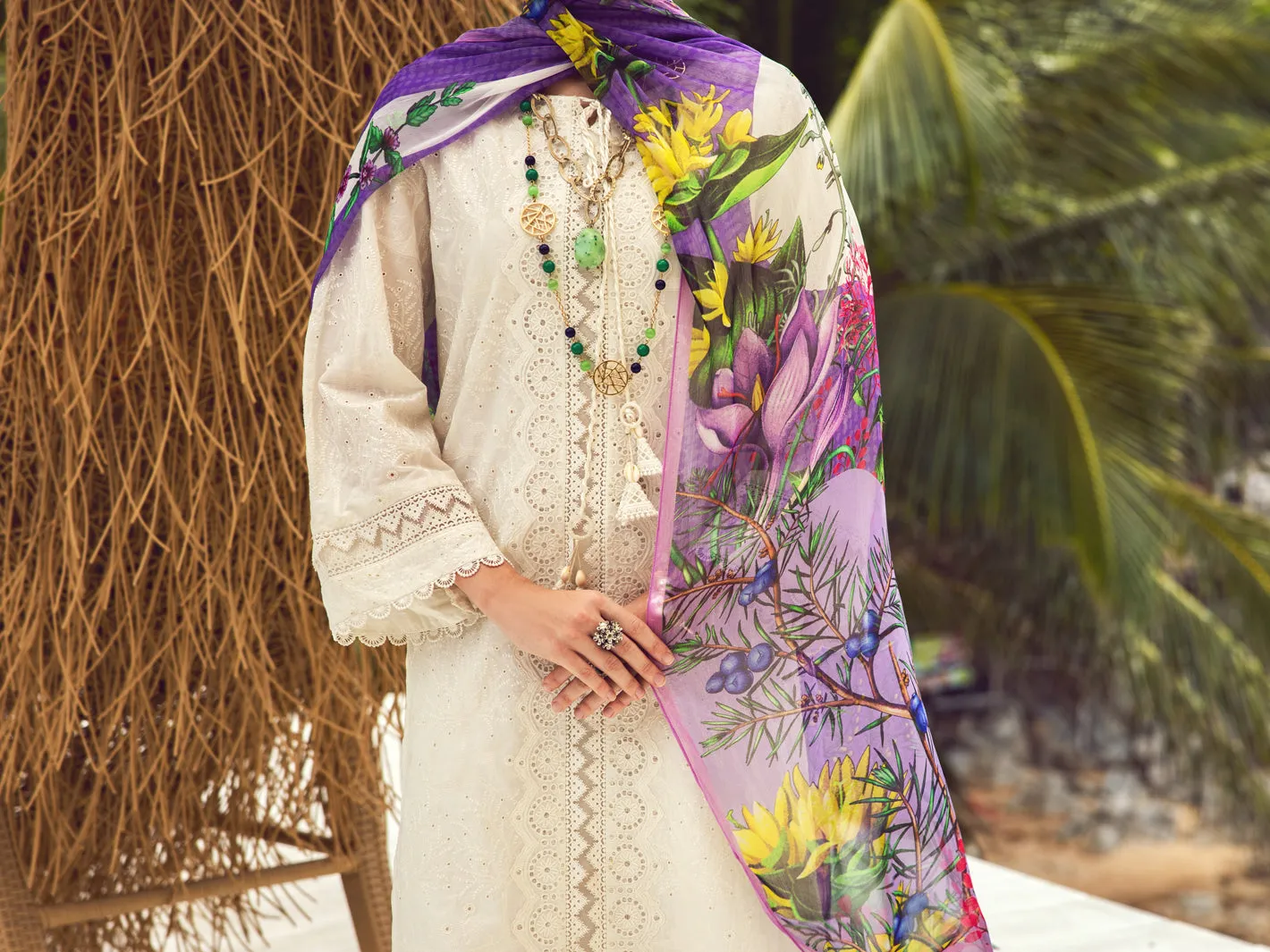 White Dyed Lawn 3 Piece Unstitched - ALP-3PS-1730