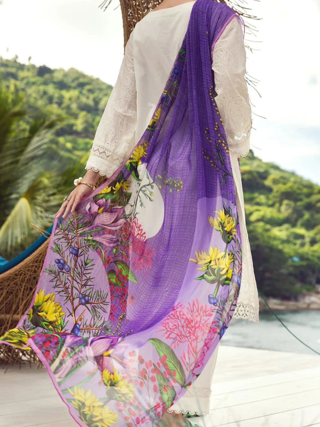 White Dyed Lawn 3 Piece Unstitched - ALP-3PS-1730